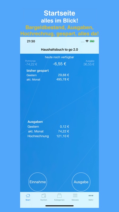 Haushaltsbuch to go screenshot 1