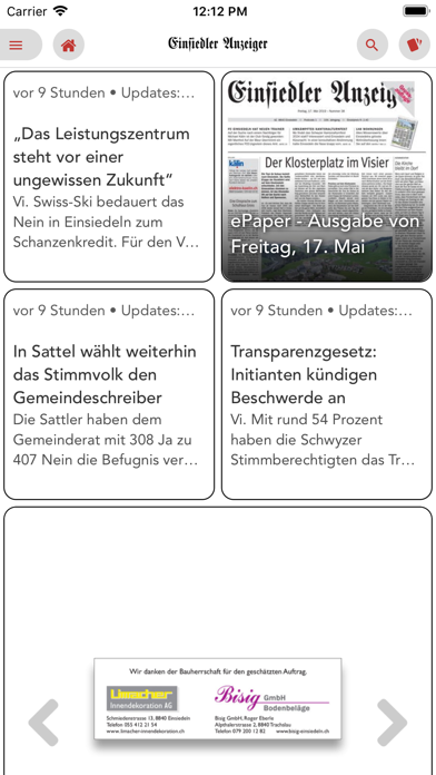 Einsiedler Anzeiger Screenshot