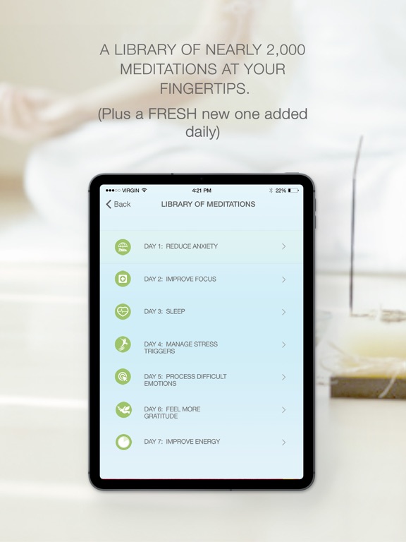 Sip and Om Meditation iPad screenshot 3 - Health & Fitness app