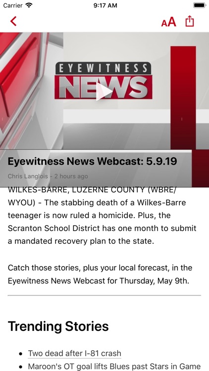 EYEWITNESS NEWS WBRE, WYOU By Nexstar Broadcasting