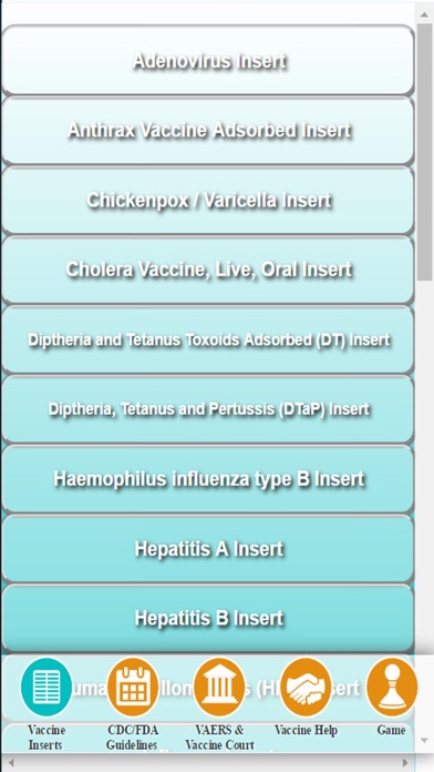 Vaccine Adverse Reactions Screenshot
