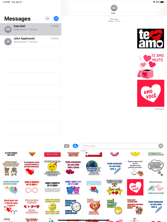 Screenshot #6 pour Figurinhas Eu te amo