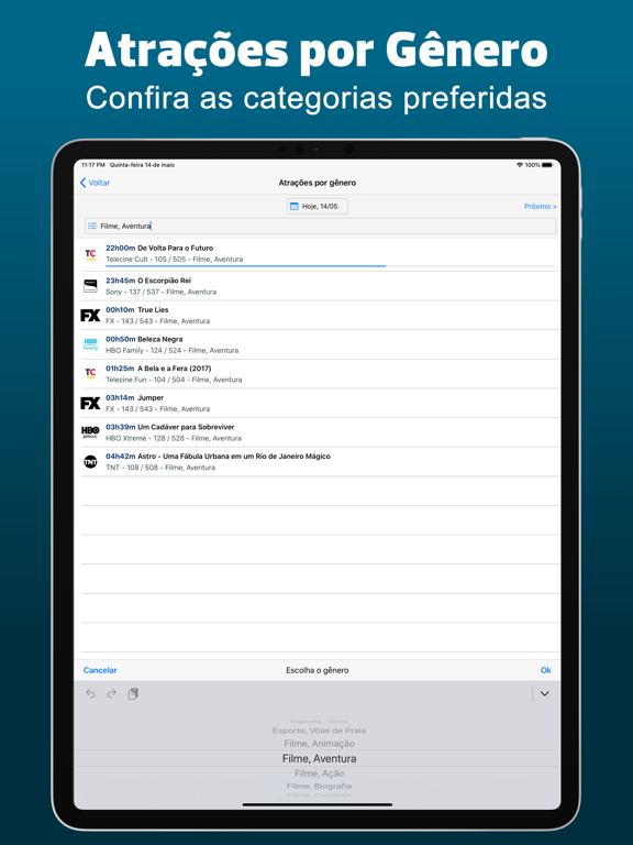 Guia TV Fácil - Programação TV iPad screenshot 4 - Entertainment app