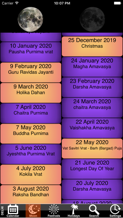 India Panchang Calendar 2020 Screenshot