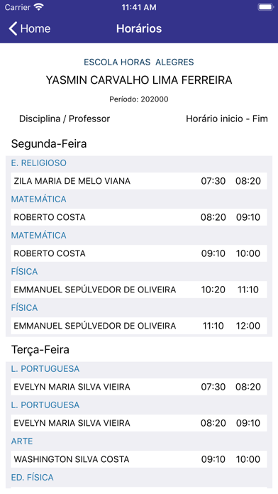 Escola Horas Alegres Screenshot