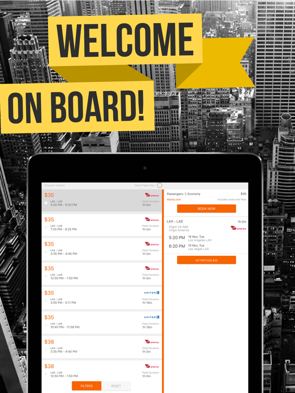 Last Minute – Cheap Flights iPad screenshot 5 - Travel app