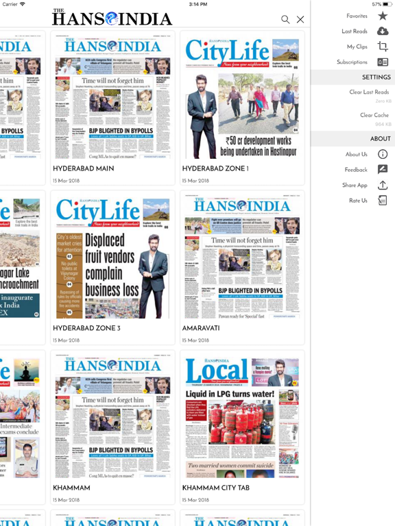 Hans India iPad screenshot 5 - News app