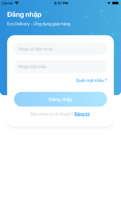 ECO Delivery Screenshot