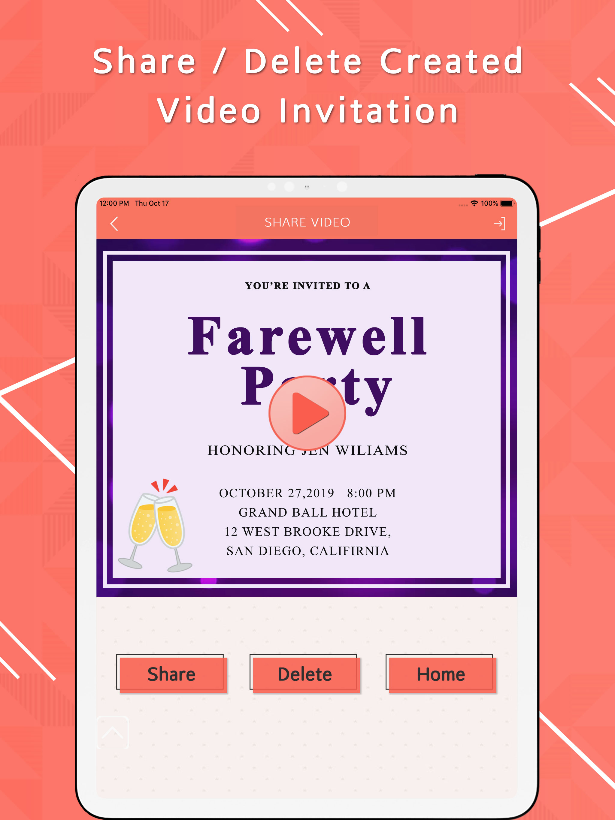 Video Invitation Card Maker screenshot 20