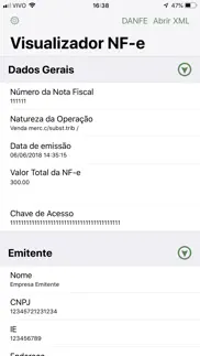 visualizador nf-e iphone screenshot 1