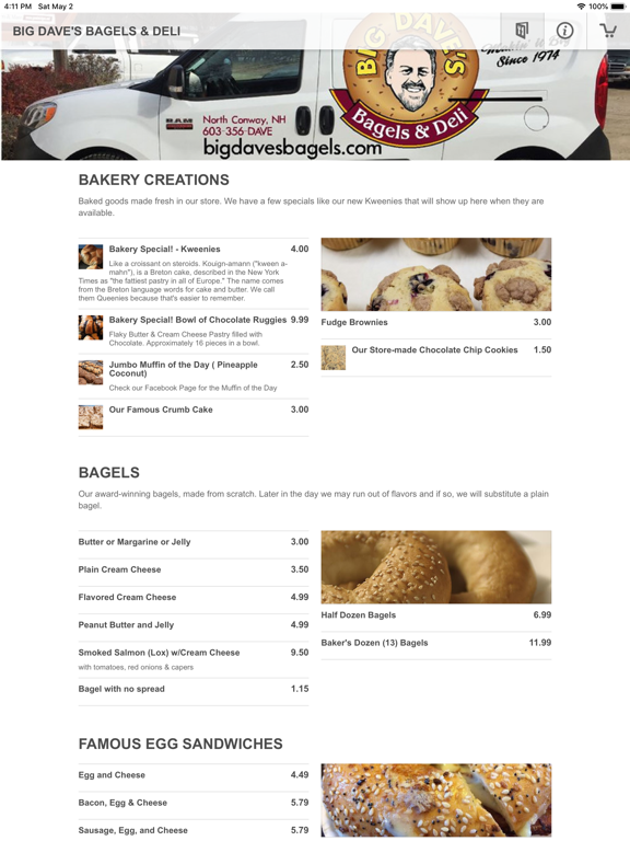 Screenshot #6 pour Big Dave's Bagels & Deli