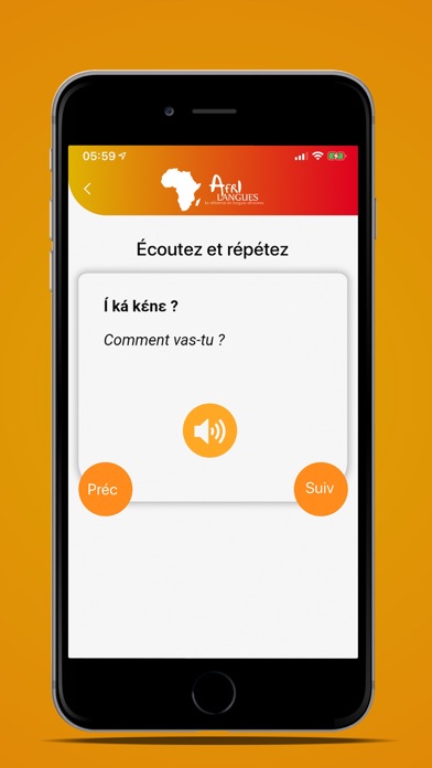Afrilangues officiel Screenshot