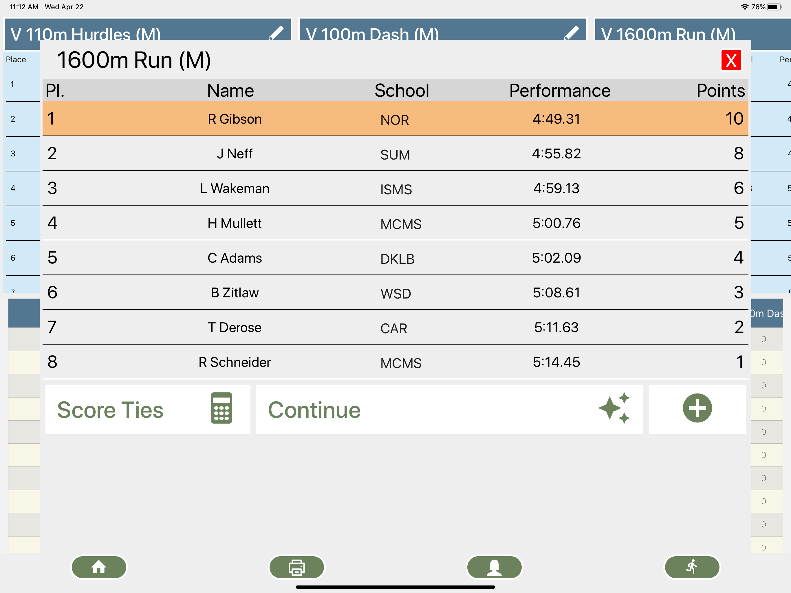 Track and Field Scorebook screenshot 3