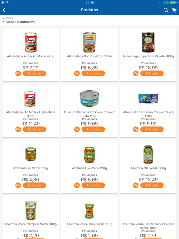 PaguePouco Supermercado Online iPad screenshot