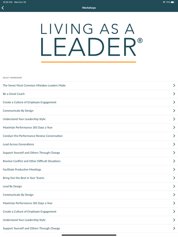 Living As A Leader iPad screenshot 3 - Business app