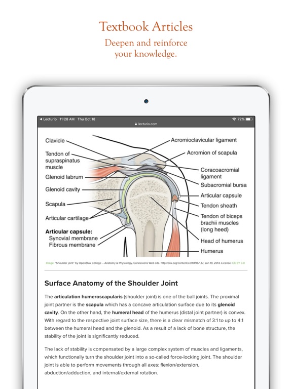 UTHSCSA-LSOM iPad screenshot