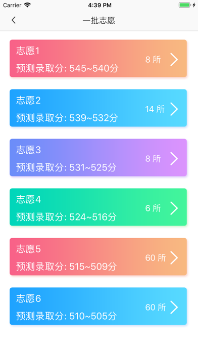 云择校-大数据填志愿 screenshot