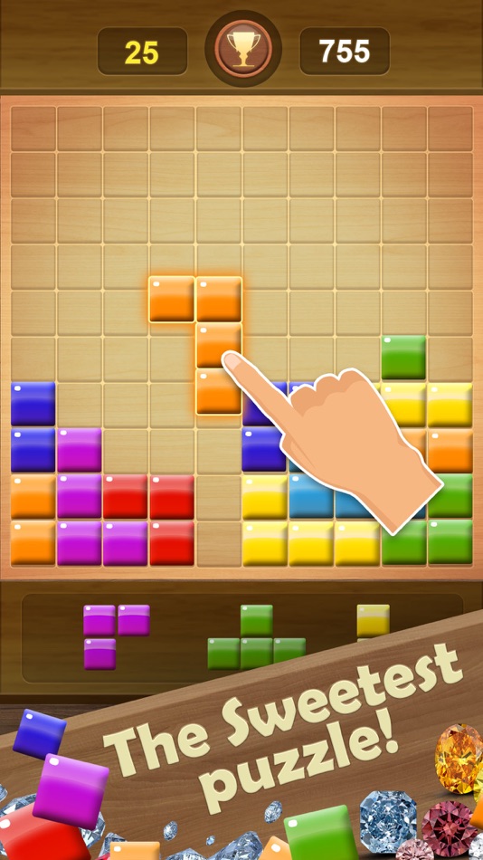 #1. Wooden Block Puzzle Game (iOS) By: Tran Ngoc Thanh