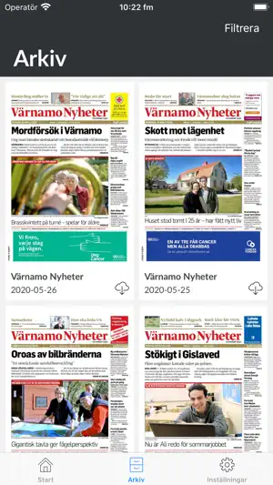 Värnamo Nyheter e-tidning screenshot 2