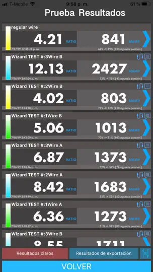 Captura de pantalla de Ampere: Información De Bateria en iPhone 4
