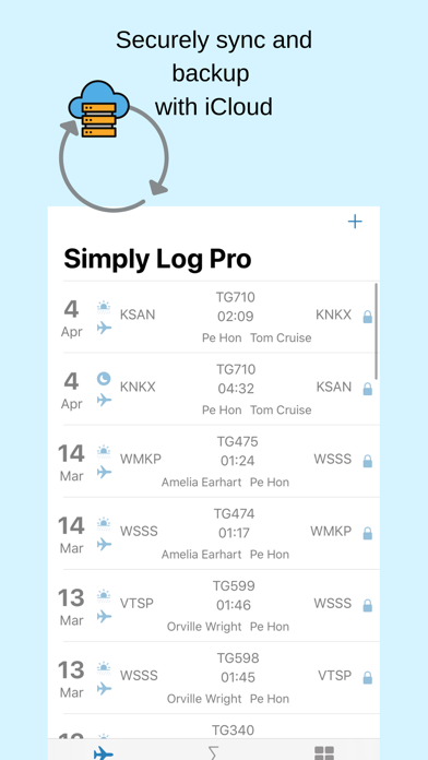 Screenshot #1 pour SimplyLog – Pilot Logbook