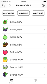 Harvest Calendar Australia WHV screenshot