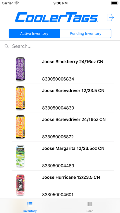 CoolerTags Inventory App Screenshot