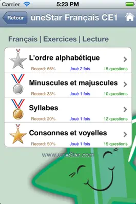 Game screenshot uneStar Francais CE1 apk