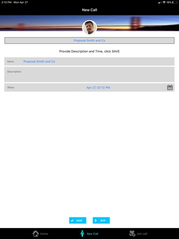 ConCallApp iPad screenshot