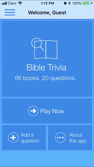 Bible Trivia Game Quiz Screenshot