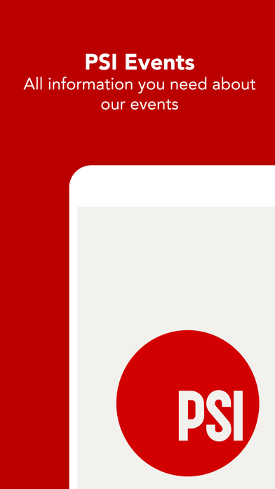 PSI Events App Screenshot