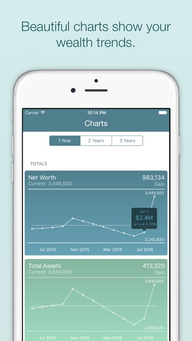 WealthPlus Net Worth Screenshot