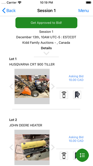 Kidd Family Auctions Screenshot