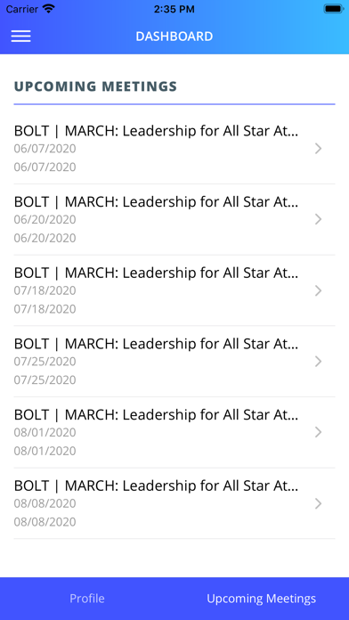 USASF Athlete Screenshot