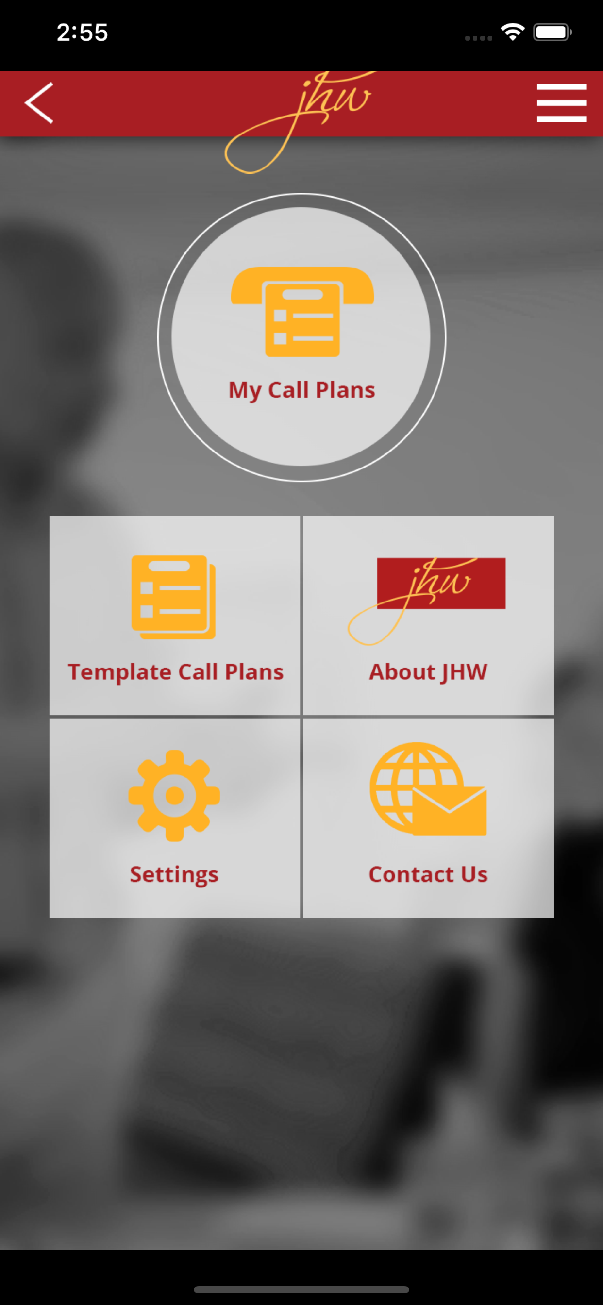 JHW Call Plan screenshot 3
