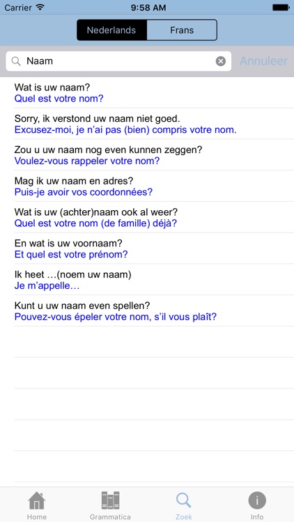 iFrans telefoneren taaltrainer screenshot-3