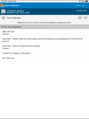 Patient eSignature screenshot 2