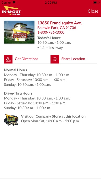 In-N-Out Locator