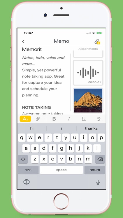 Notes and To-do items