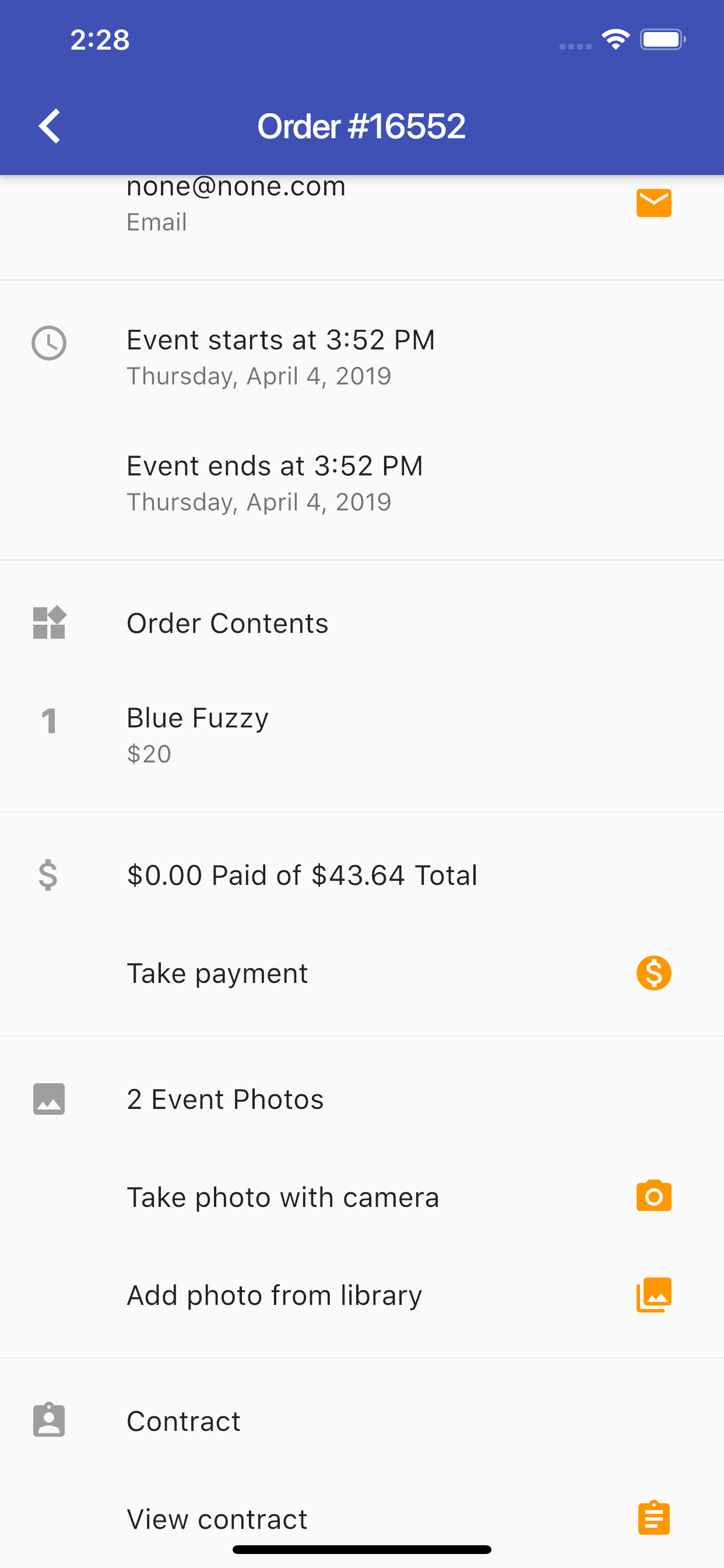 Event Rental Systems DriverApp