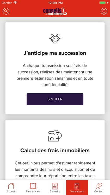 Conseils des notaires screenshot-7