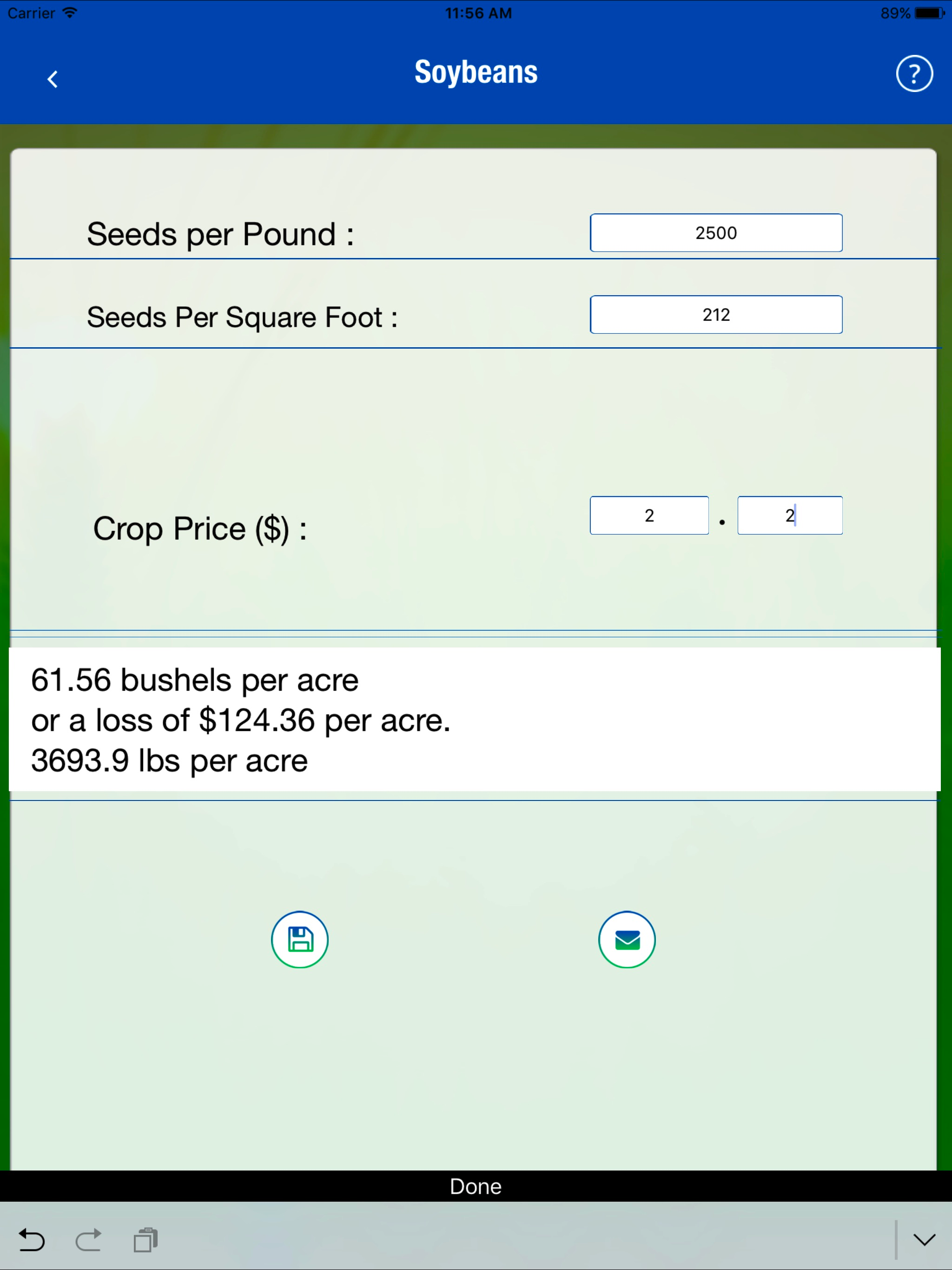 Harvest Loss Calculator