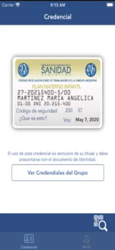 Captură de Ecran 3 Credencial Digital SANIDAD iphone