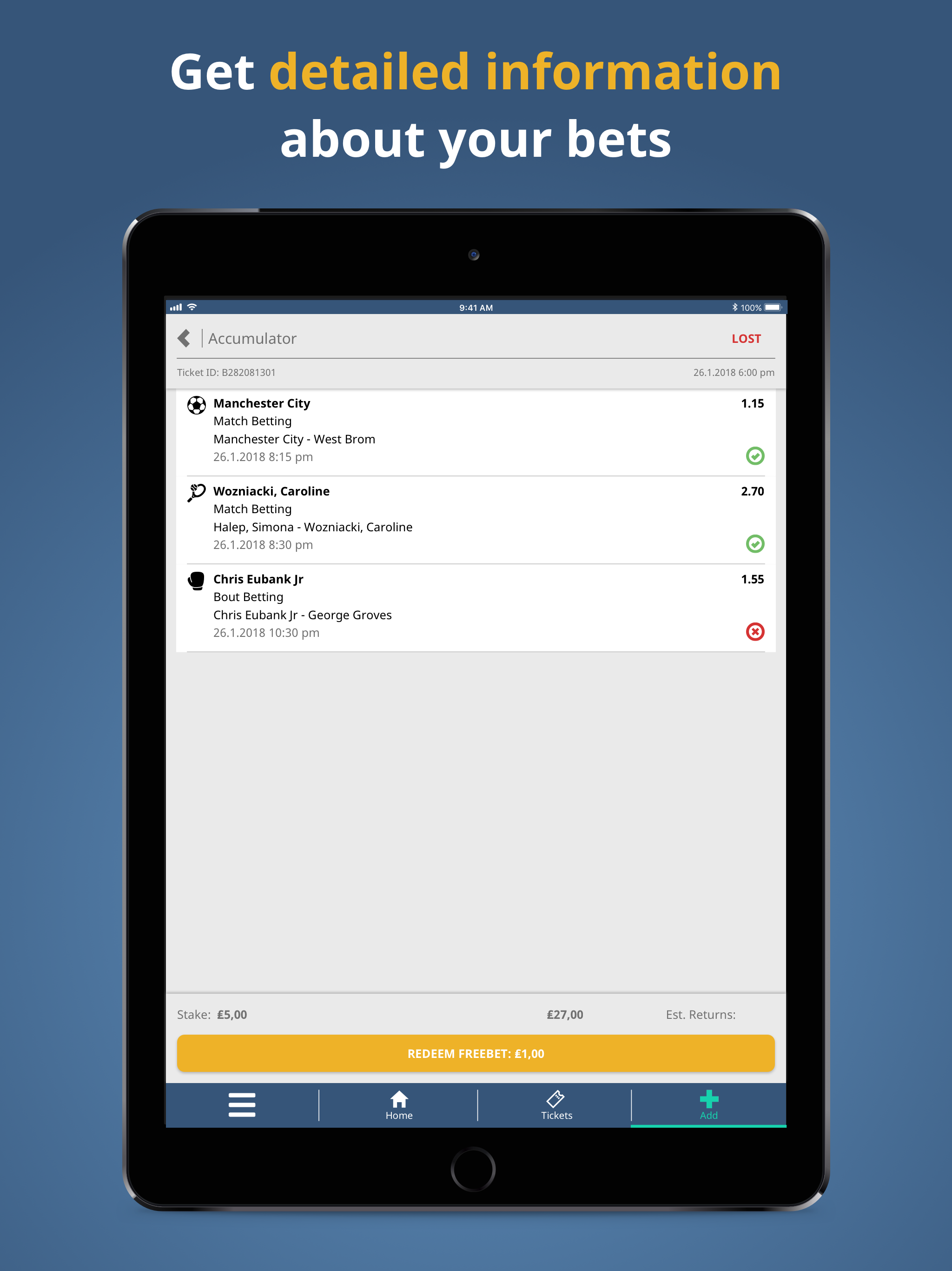 Tracksports Bet Tracker screenshot 9