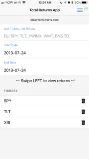 total returns stocks dividends iphone screenshot 2