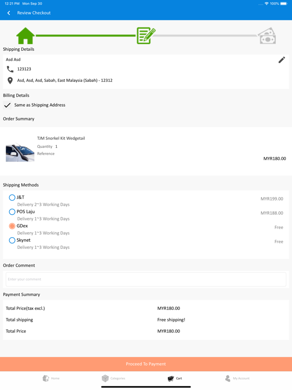 4x4 Online Store iPad screenshot 6 - Shopping app