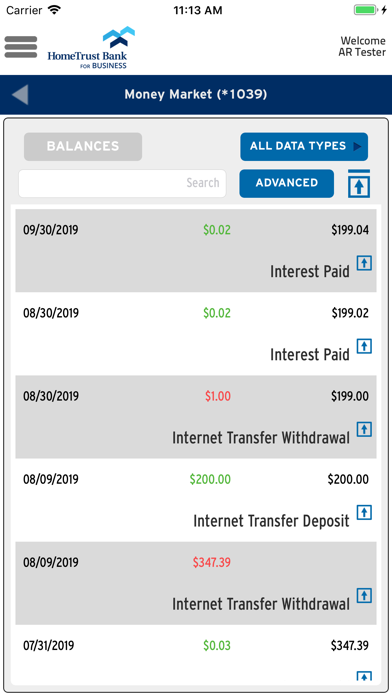 HomeTrust Bank Business Mobile Screenshot