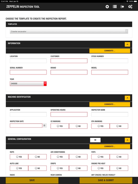 Zeppelin Inspection Tool