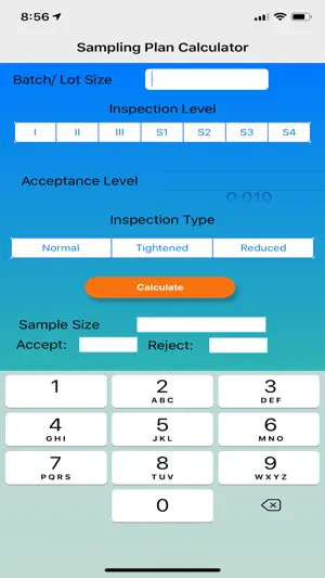 Sampling Calculator screenshot 1