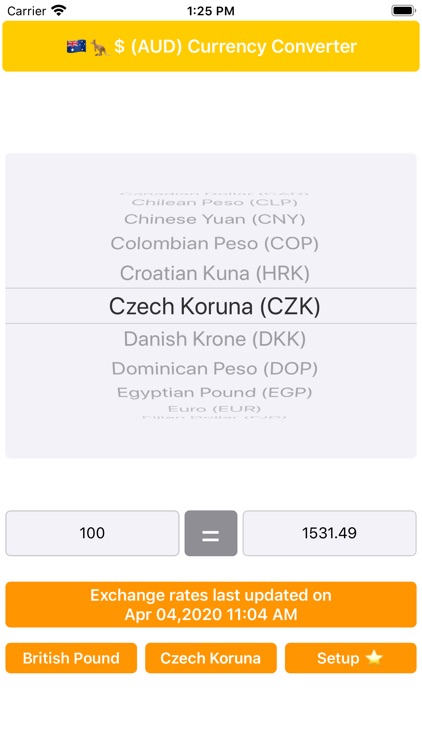 AUD $ Currency Converter